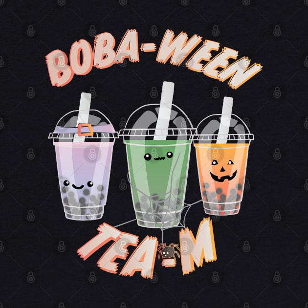 Boba Tea, Bubble Tea Halloween Team, Boba-ween Tea-m! Aesthetic Halloween design. by YourGoods